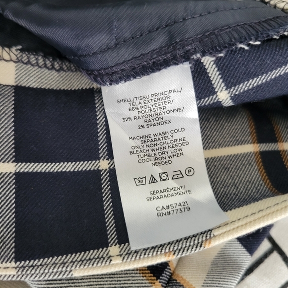 Ann Taylor Factory Women's Wide Leg Plaid Pants Trousers Size 4 - Picture 12 of 12